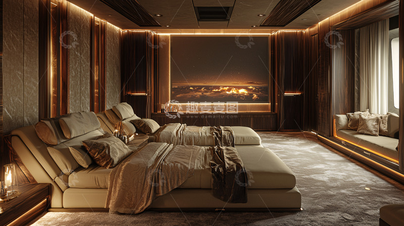 高清大图下载【趣麦麦图】豪华卧室夜景