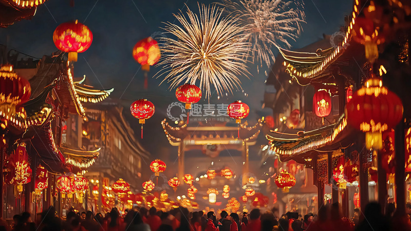 高清大图下载【趣麦麦图】新年夜景