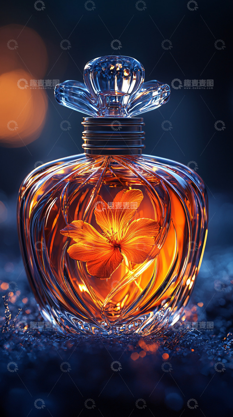 高清大图下载【趣麦麦图】水晶香水瓶