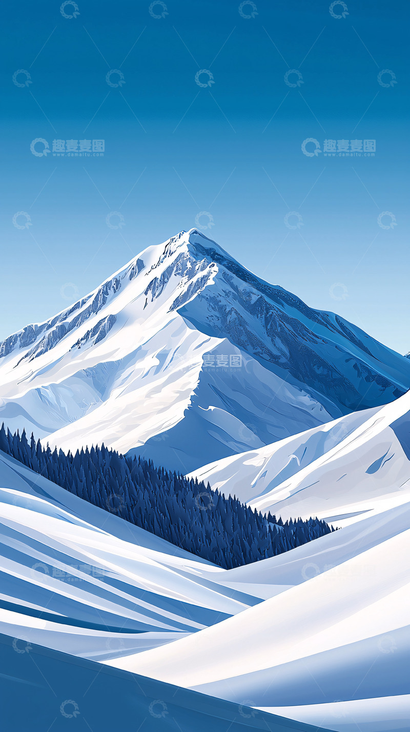 高清大图下载【趣麦麦图】雪山风景