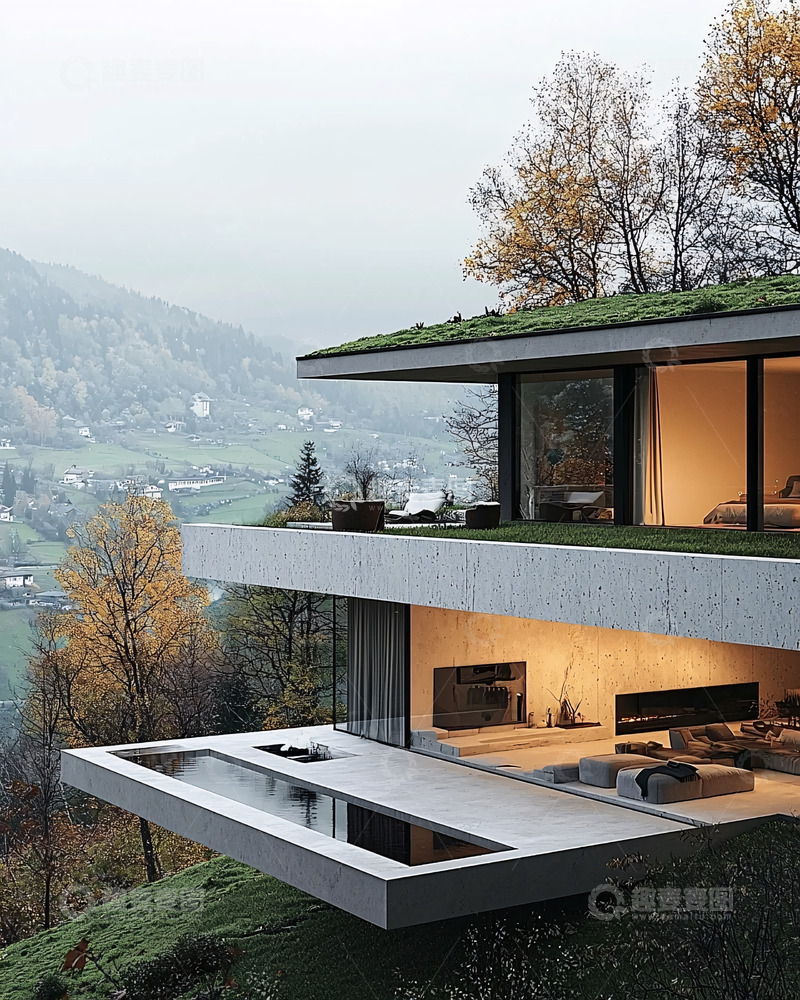 高清大图下载【趣麦麦图】山顶别墅