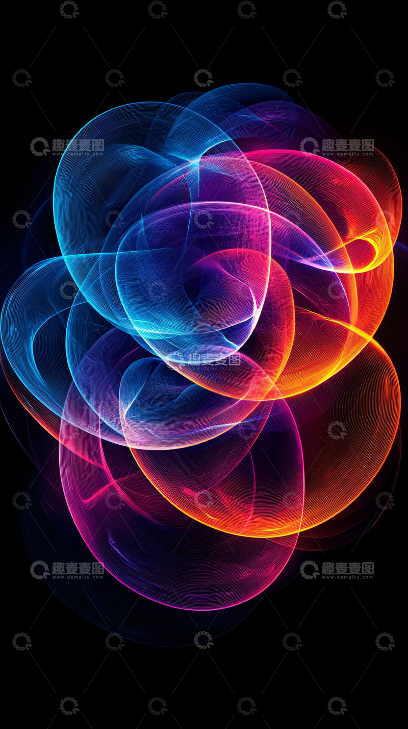 高清大图下载【趣麦麦图】彩色光线抽象图