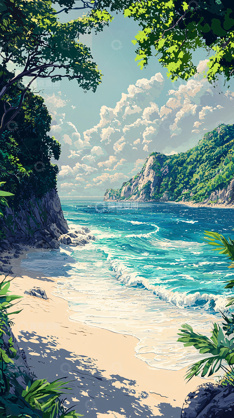 高清大图下载【趣麦麦图】阳光沙滩海景3