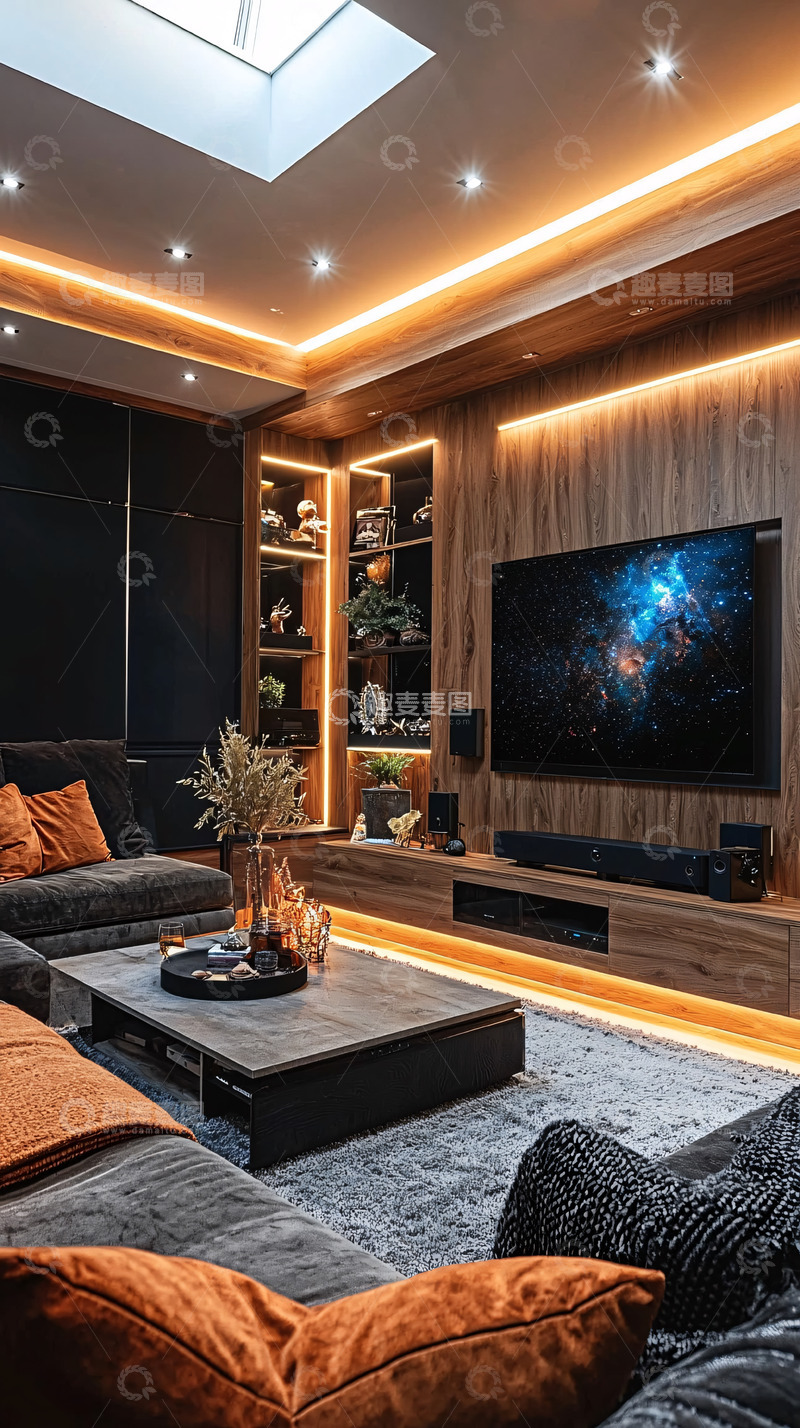 高清大图下载【趣麦麦图】温馨现代客厅