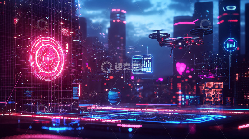 高清大图下载【趣麦麦图】未来都市夜景38