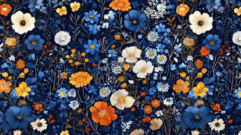 高清大图下载【趣麦麦图】繁花盛开的田野