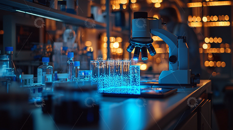 高清大图下载【趣麦麦图】科学实验室的夜景