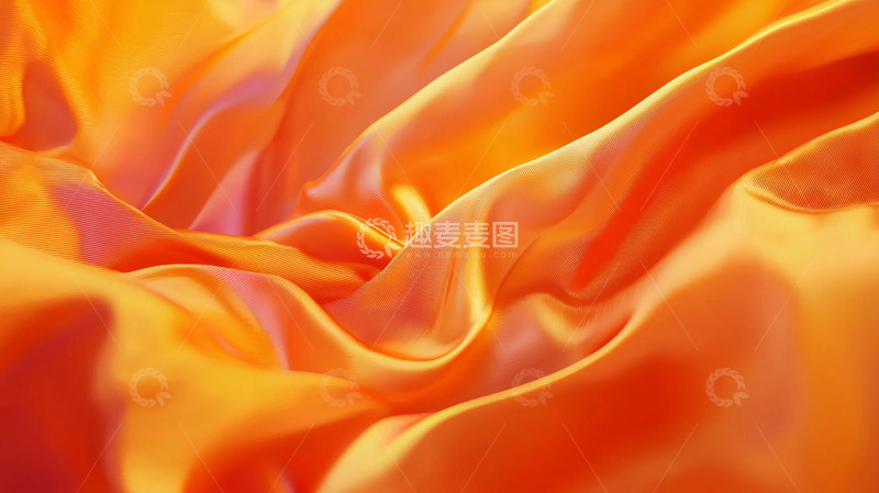 高清大图下载【趣麦麦图】橘色丝绸布料
