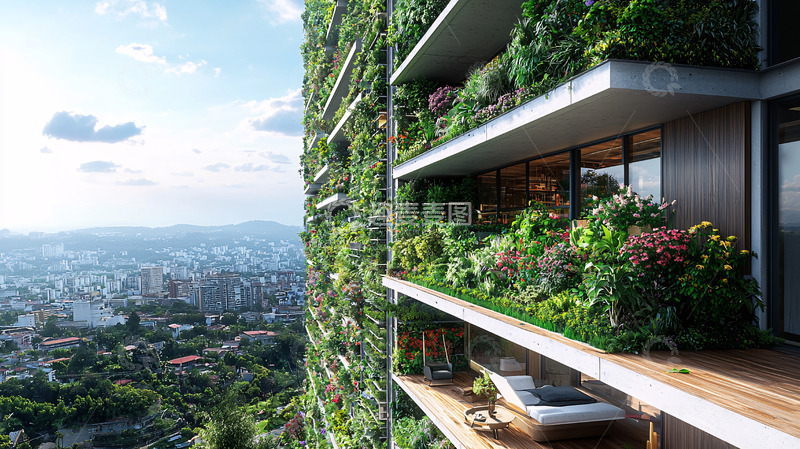 高清大图下载【趣麦麦图】垂直绿化建筑