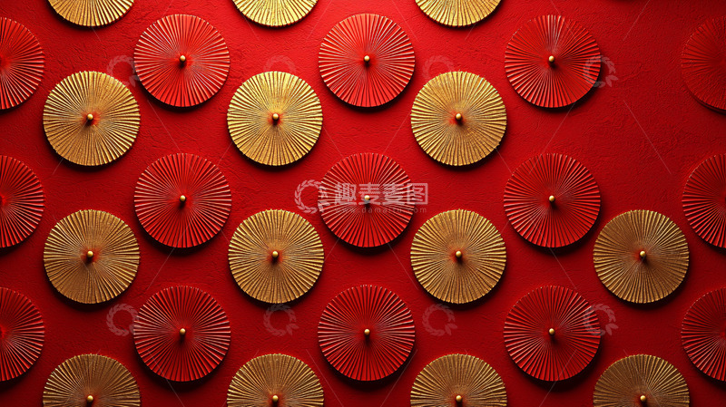 高清大图下载【趣麦麦图】红伞背景墙