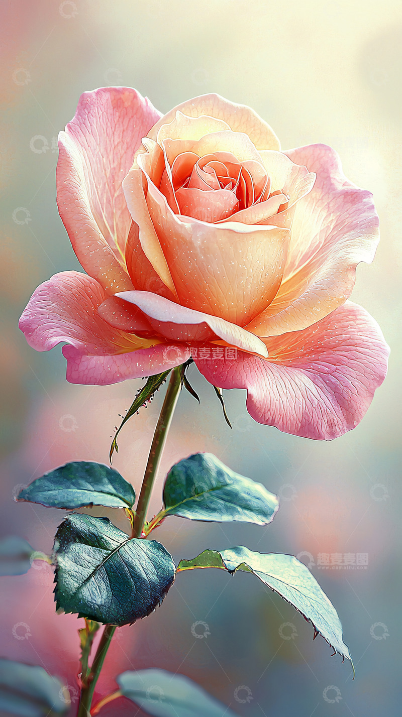 高清大图下载【趣麦麦图】粉嫩玫瑰花高清图片