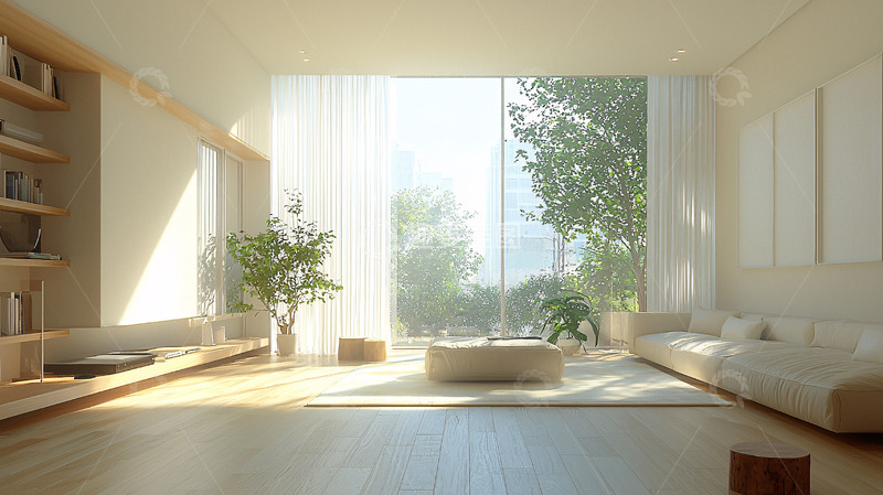 高清大图下载【趣麦麦图】明亮舒适现代客厅