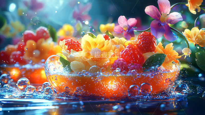 高清大图下载【趣麦麦图】梦幻水果花卉盛宴