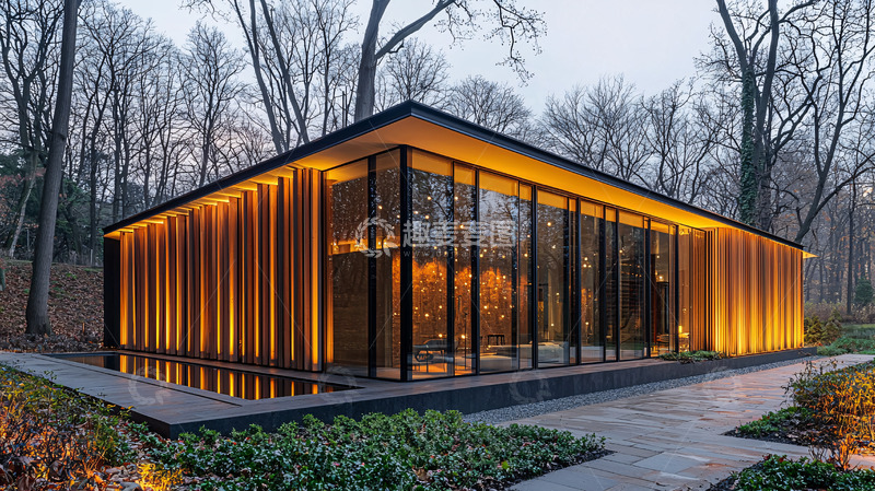 高清大图下载【趣麦麦图】现代简约玻璃小屋