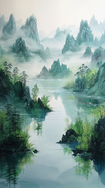 水墨画山水画