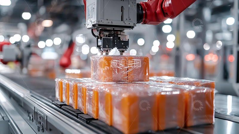 高清大图下载【趣麦麦图】工业机器人搬运食品