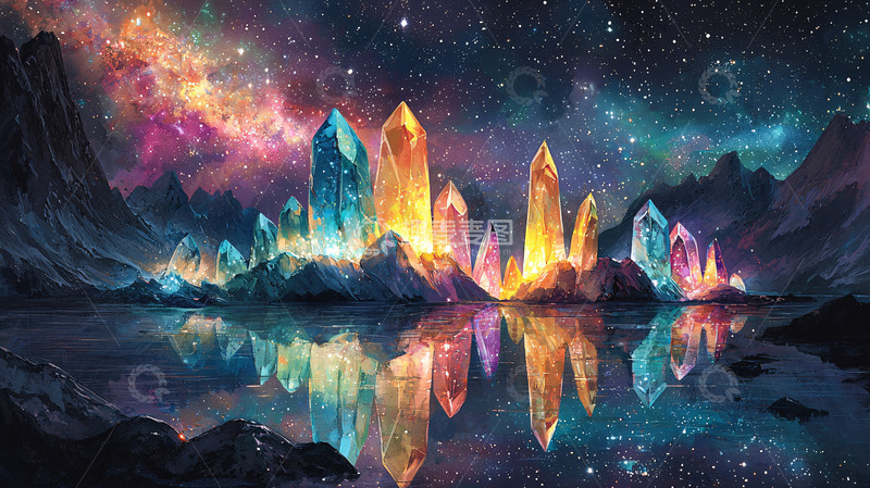 高清大图下载【趣麦麦图】梦幻水晶城市