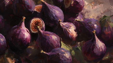 阳光下的紫色无花果