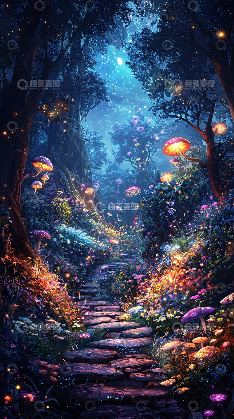 高清大图下载【趣麦麦图】梦幻森林小路8