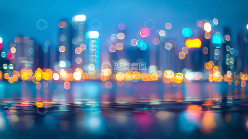 高清大图下载【趣麦麦图】夜景城市轮廓