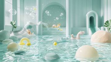 梦幻婴儿游泳池