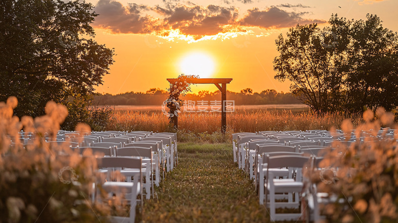 高清大图下载【趣麦麦图】日落婚礼仪式场地