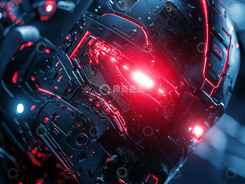 高清大图下载【趣麦麦图】科幻机器人头部特写