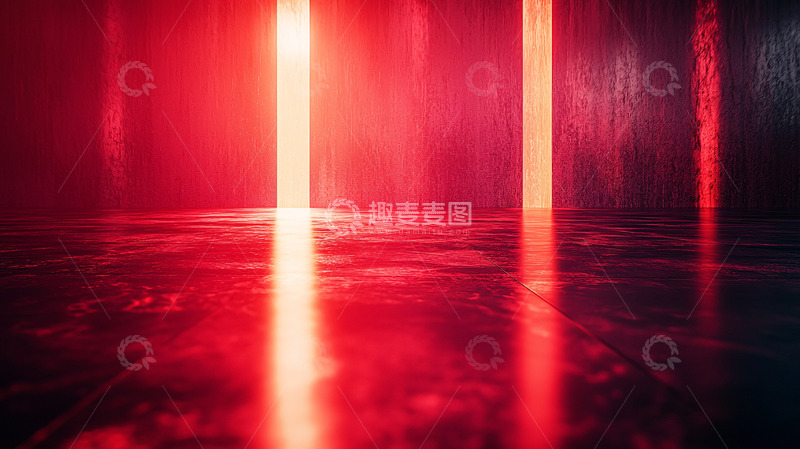 高清大图下载【趣麦麦图】红色灯光背景