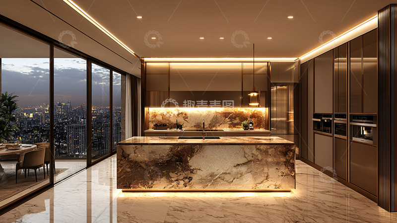 高清大图下载【趣麦麦图】豪华现代厨房设计