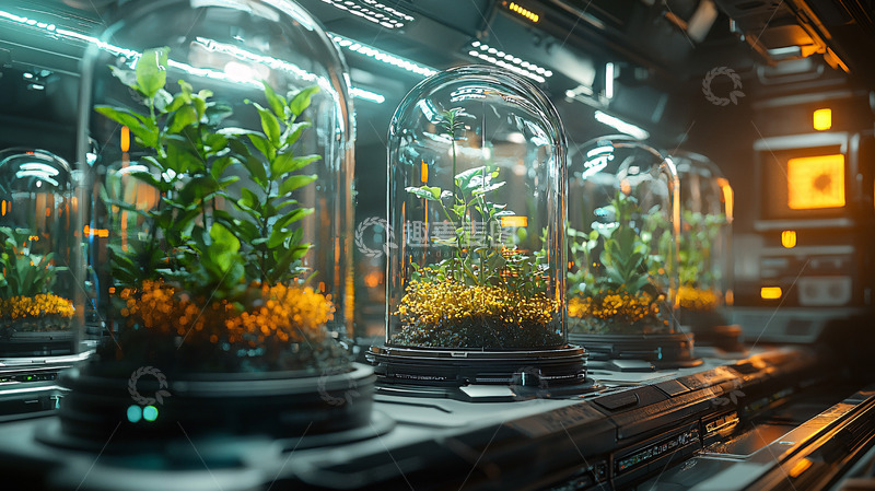 高清大图下载【趣麦麦图】太空植物培养