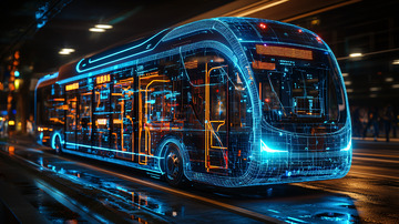 未来科技感公交车