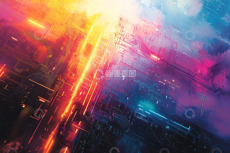 高清大图下载【趣麦麦图】抽象科技感背景