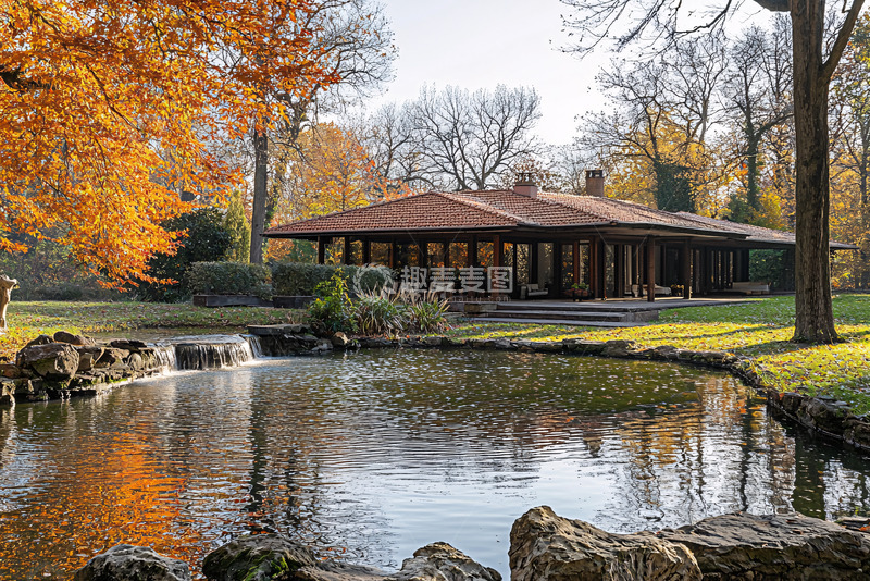 高清大图下载【趣麦麦图】秋日别墅