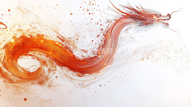 高清大图下载【趣麦麦图】水墨写意龙