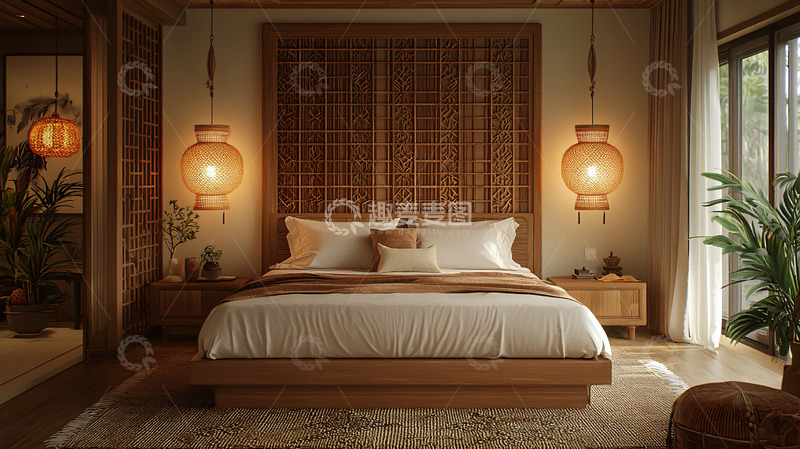 高清大图下载【趣麦麦图】温馨的日式卧室