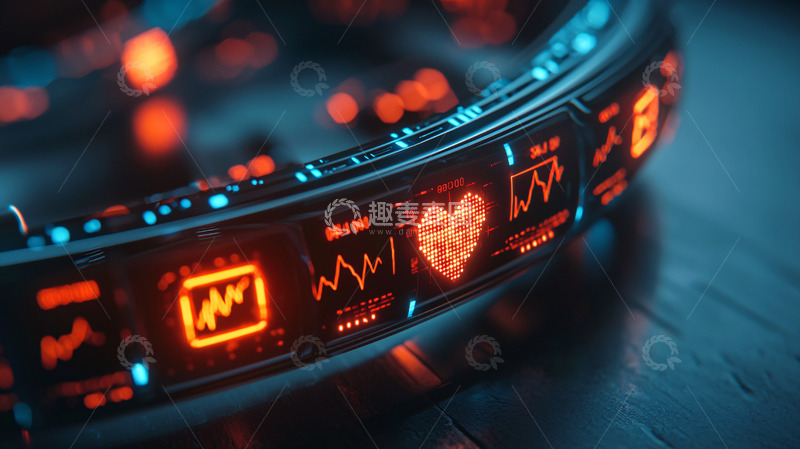 高清大图下载【趣麦麦图】科技感十足的健康监测设备