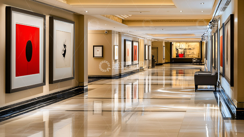 高清大图下载【趣麦麦图】酒店走廊艺术品陈列