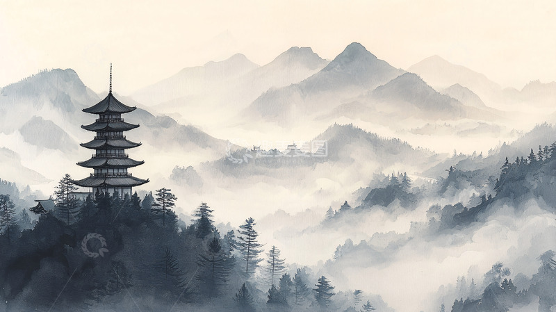 高清大图下载【趣麦麦图】水墨画