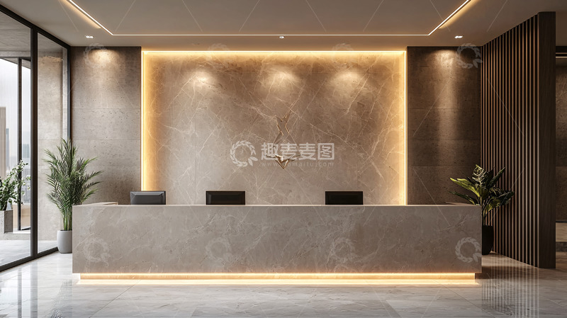 高清大图下载【趣麦麦图】现代酒店大堂接待台