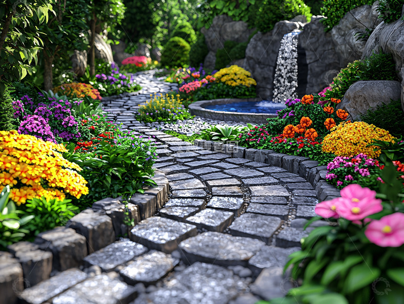 高清大图下载【趣麦麦图】花园小径
