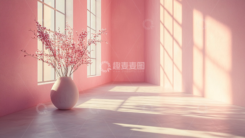 高清大图下载【趣麦麦图】粉色房间