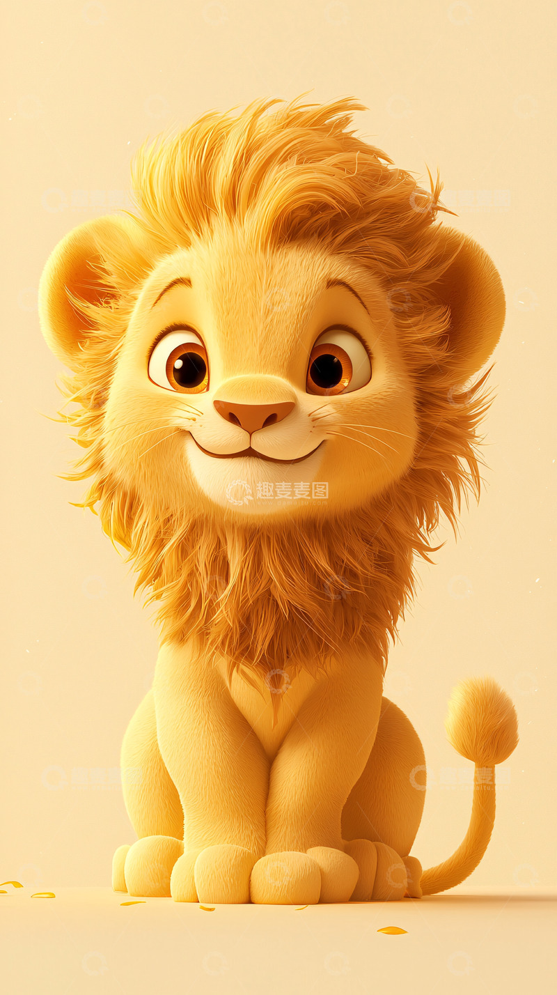 高清大图下载【趣麦麦图】可爱小狮子