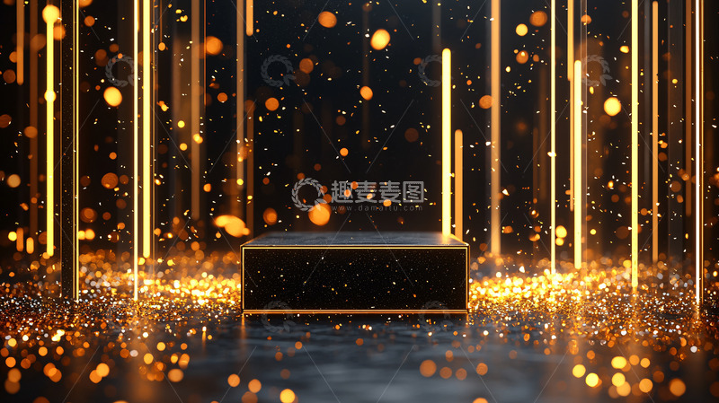 高清大图下载【趣麦麦图】金色闪光背景