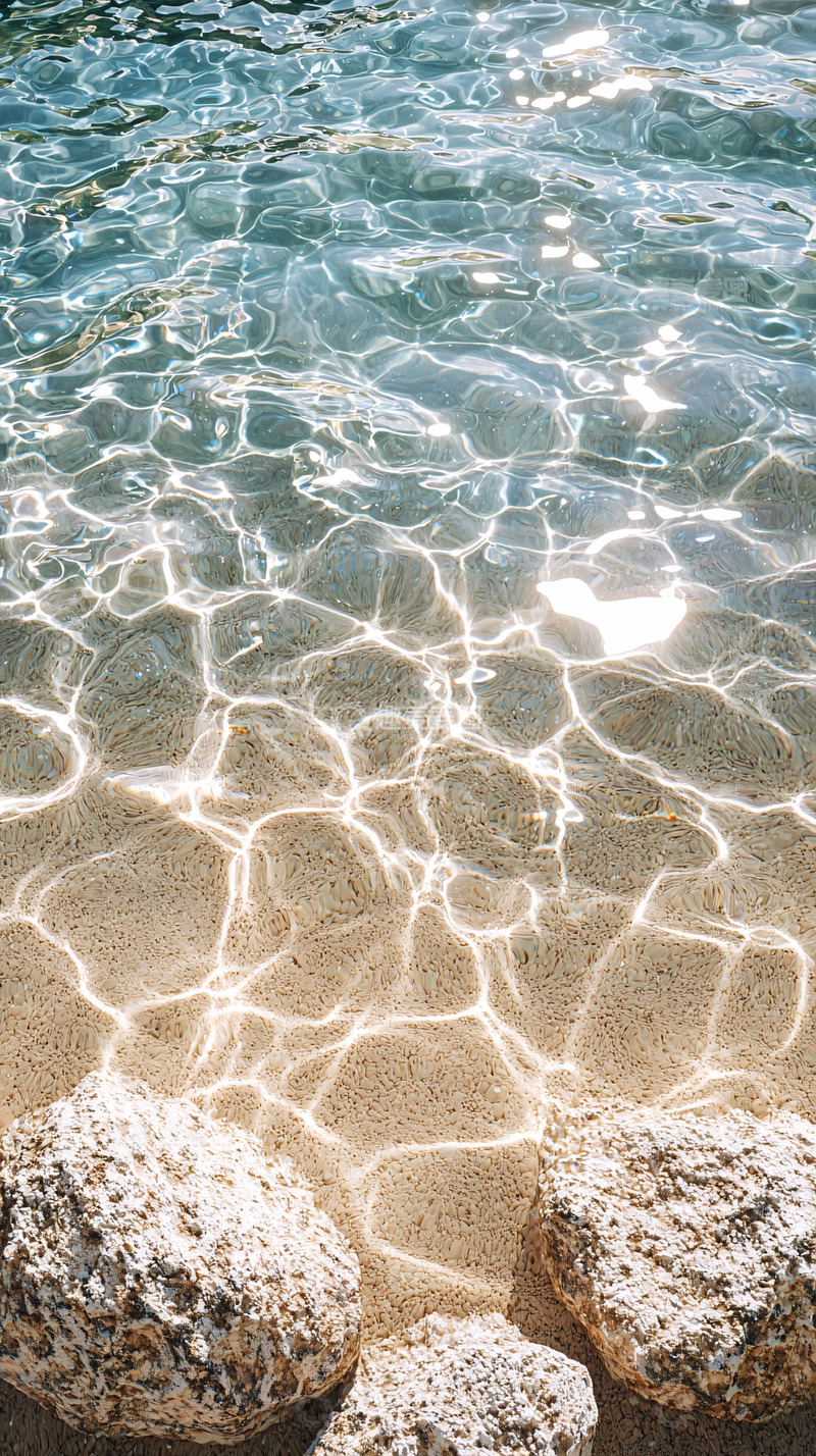 高清大图下载【趣麦麦图】清澈海水阳光照耀沙滩