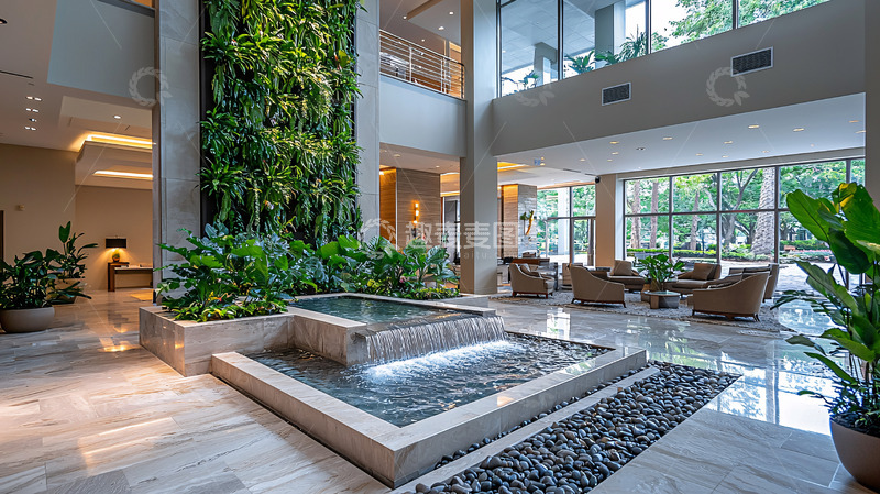 高清大图下载【趣麦麦图】高端酒店大堂景观
