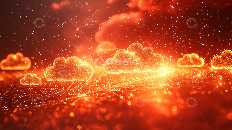高清大图下载【趣麦麦图】燃烧的云朵