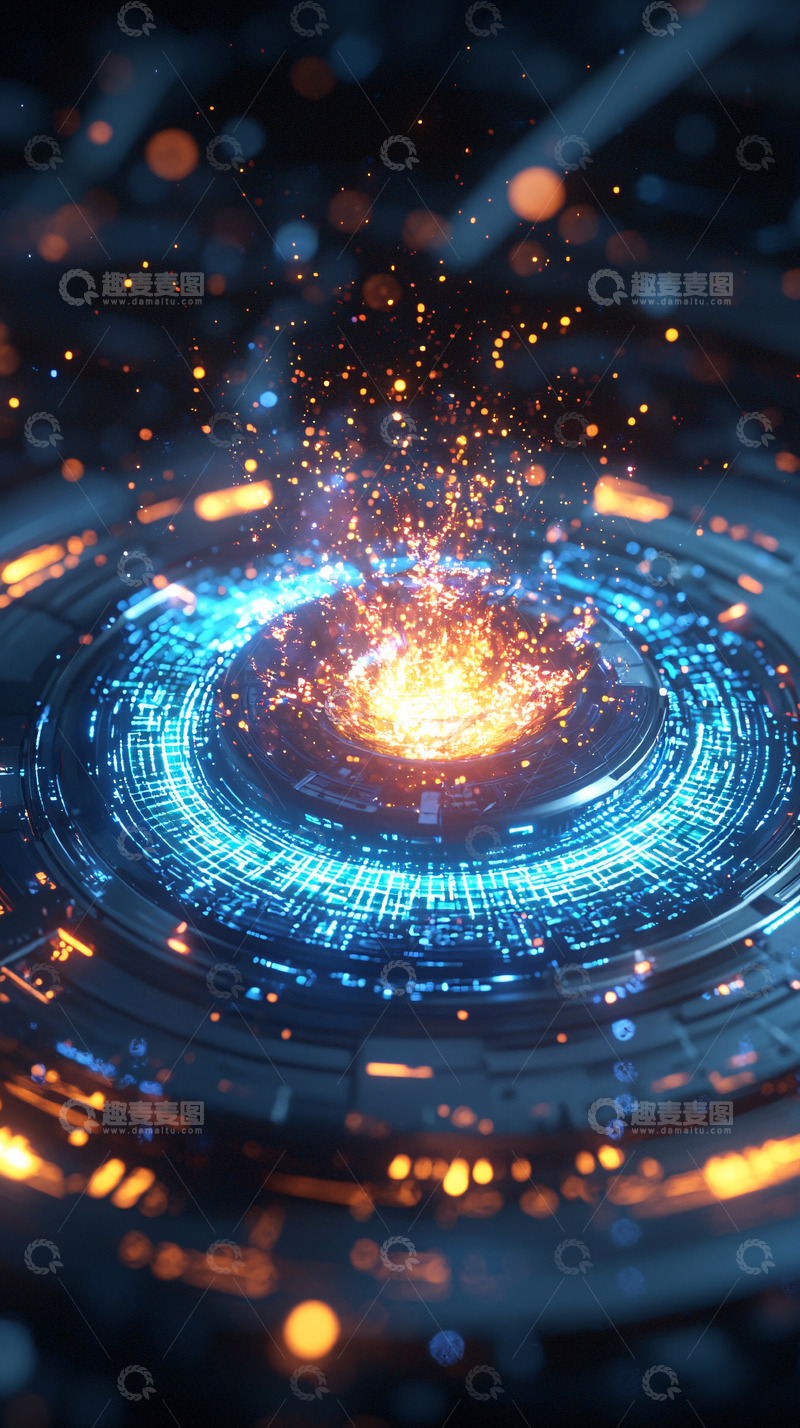 高清大图下载【趣麦麦图】科技感炫酷能量核心