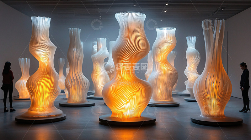 高清大图下载【趣麦麦图】光影雕塑艺术装置