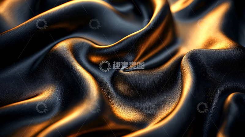 高清大图下载【趣麦麦图】黑色丝绸质感