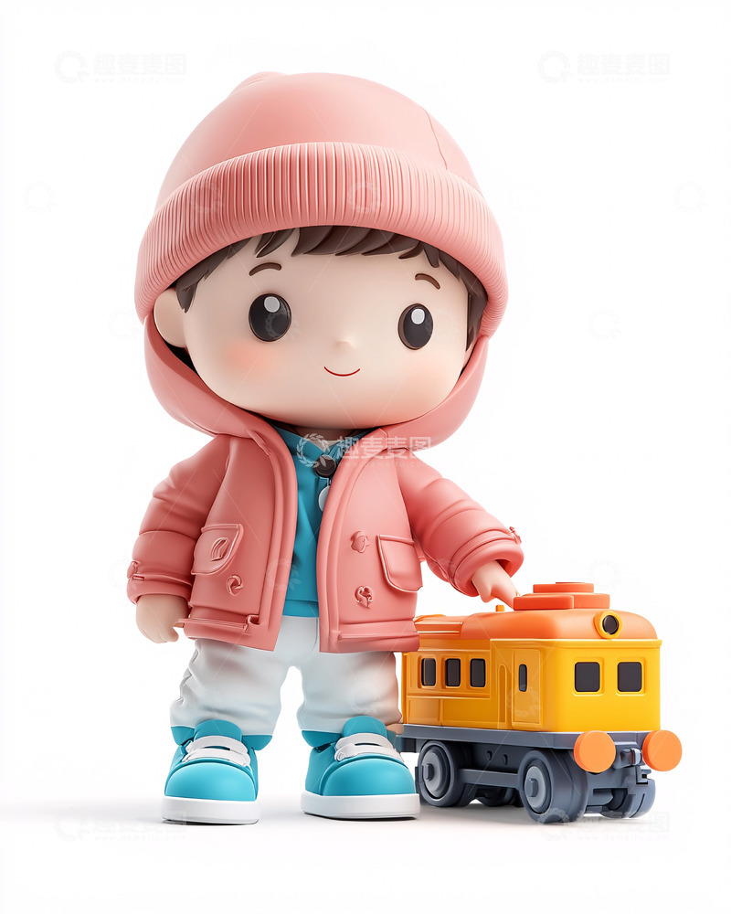 高清大图下载【趣麦麦图】可爱卡通男孩